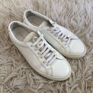 Common Projects White Leather Italian Sneakers, Size 37